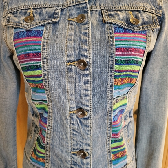 Colorful Patchwork Denim Jacket - Picture 15 of 15